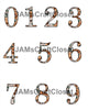 NUMBER SETS Digital Graphic Design Typography Clipart SVG-PNG Sublimation VINTAGE POPPY FLORAL Design Download Crafters Delight - JAMsCraftCloset
