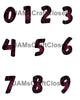 NUMBER SETS Digital Graphic Design Typography Clipart SVG-PNG Sublimation HOT PINK BLACK BACKGROUND PSYCHEDELIC Design Download Crafters Delight - JAMsCraftCloset