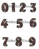 NUMBER SETS Digital Graphic Design Typography Clipart SVG-PNG Sublimation VINTAGE BROWN TAN FLORAL Design Download Crafters Delight - JAMsCraftCloset