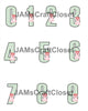 NUMBER SETS Digital Graphic Design Typography Clipart SVG-PNG Sublimation PIG 1 GREEN CHECKERED Design Download Crafters Delight - JAMsCraftCloset