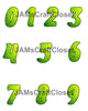 NUMBER SETS Digital Graphic Design Typography Clipart SVG-PNG Sublimation GREEN WATER DROPS Design Download Crafters Delight - JAMsCraftCloset