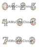 NUMBER SETS Digital Graphic Design Typography Clipart SVG-PNG Sublimation VINTAGE PASTEL FLORAL Design Download Crafters Delight - JAMsCraftCloset