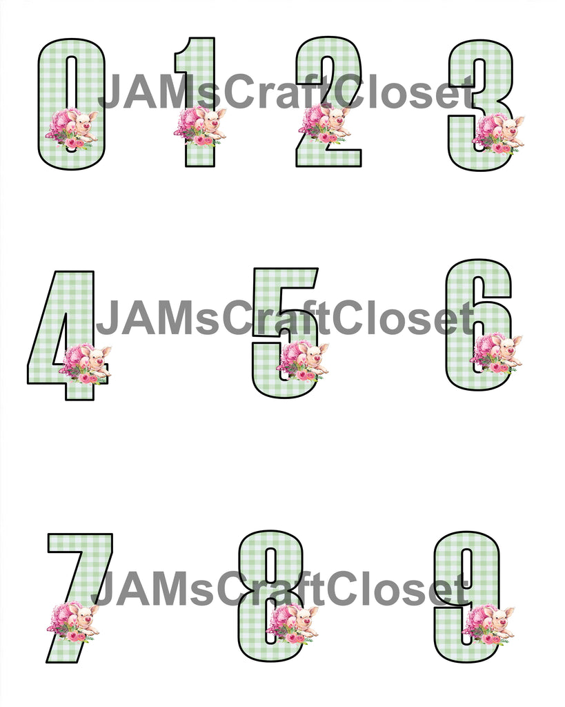 NUMBER SETS Digital Graphic Design Typography Clipart SVG-PNG Sublimat ...