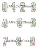 NUMBER SETS Digital Graphic Design Typography Clipart SVG-PNG Sublimation PIG 2 GREEN CHECKERED Design Download Crafters Delight - JAMsCraftCloset