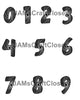 NUMBER SETS Digital Graphic Design Typography Clipart SVG-PNG Sublimation BLACK WHITE OPTICAL ILLUSION Design Download Crafters Delight - JAMsCraftCloset