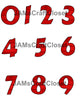 NUMBER SETS Digital Graphic Design Typography Clipart SVG-PNG Sublimation RED BARNWOOD Design Download Crafters Delight - JAMsCraftCloset