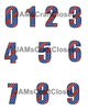 NUMBER SETS Digital Graphic Design Typography Clipart SVG-PNG Sublimation RED WHITE BLUE STARS STRIPES Patriotic Design Download Crafters Delight - JAMsCraftCloset