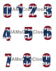 NUMBER SETS Digital Graphic Design Typography Clipart SVG-PNG Sublimation RED WHITE BLUE STRIPES 2 Patriotic Design Download Crafters Delight - JAMsCraftCloset