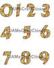 NUMBER SETS Digital Graphic Design Typography Clipart SVG-PNG Sublimation VINTAGE RETRO FLORAL Design Download Crafters Delight - JAMsCraftCloset