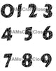 NUMBER SETS Digital Graphic Design Typography Clipart SVG-PNG Sublimation WHITE FLORAL BLACK BACKGROUND Design Download Crafters Delight - JAMsCraftCloset