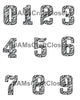 NUMBER SETS Digital Graphic Design Typography Clipart SVG-PNG Sublimation ZEBRA PRINT Design Download Crafters Delight - JAMsCraftCloset