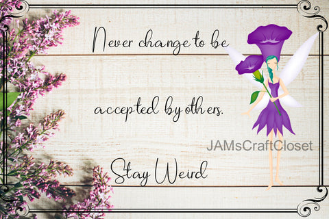 NEVER CHANGE TO BE ACCEPTED BY OTHERS - DIGITAL GRAPHICS  My digital SVG, PNG and JPEG Graphic downloads for the creative crafter are graphic files for those that use the Sublimation or Waterslide techniques - JAMsCraftCloset
