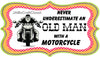 License Plate Motorcycle Vanity Plate Digital Graphic Design Download NEVER UNDERESTIMATE AN OLD MAN SVG-PNG-JPEG Sublimation Crafters Delight - JAMsCraftCloset