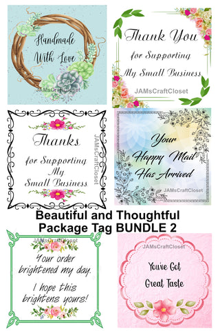 BUNDLE BUSINESS PACKAGE TAGS 2 Graphic Design Downloads SVG PNG JPEG Files Printable Positive Decorative Design Crafters Delight {{ JAMsCraftCloset }}