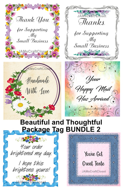 BUNDLE BUSINESS PACKAGE TAGS 3 Graphic Design Downloads SVG PNG JPEG Files Printable Positive Decorative Design Crafters Delight - JAMsCraftCloset