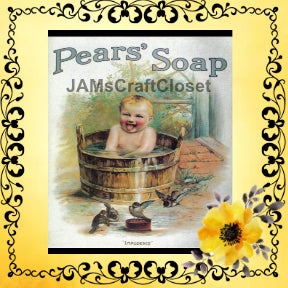 PEARS SOAP Vintage Ad - DIGITAL GRAPHICS  My digital SVG, PNG and JPEG Graphic downloads for the creative crafter are graphic files for those that use the Sublimation or Waterslide techniques - JAMsCraftCloset