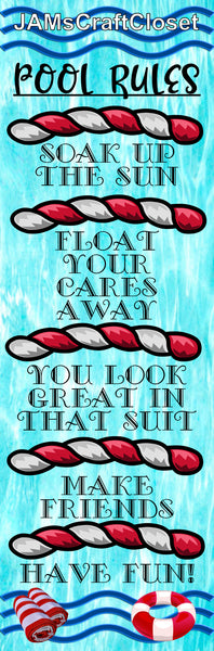 POOL RULES - DIGITAL GRAPHICS  My digital SVG, PNG and JPEG Graphic downloads for the creative crafter are graphic files for those that use the Sublimation or Waterslide techniques - JAMsCraftCloset