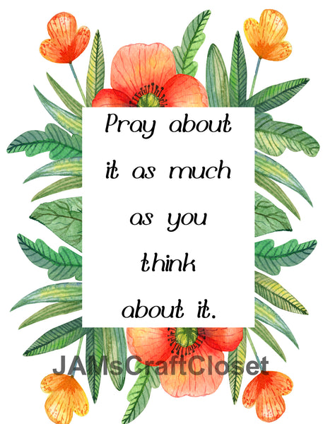 Digital Graphic Design SVG-PNG-JPEG Download PRAY ABOUT IT Faith Crafters Delight - JAMsCraftCloset
