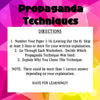 Propaganda Techniques Learning Center Teacher Resources Fun Engaging JAMsCraftCloset