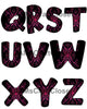 ALPHABET SET Digital Graphic Design Typography Clipart SVG-PNG Sublimation HOT PINK BLACK BACKGROUND PSYCHEDELIC Design Download Crafters Delight - JAMsCraftCloset