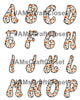 ALPHABET SET Digital Graphic Design Typography Clipart SVG-PNG Sublimation PUMPKIN BLACK CAT HAT CANDY Design Holiday Halloween Download Crafters Delight - JAMsCraftCloset