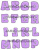 ALPHABET SET Digital Graphic Design Typography Clipart SVG-PNG Sublimation PURPLE BRICK Design Download Crafters Delight - JAMsCraftCloset