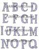 ALPHABET SET Digital Graphic Design Typography Clipart SVG-PNG Sublimation PURPLE FLOWER PRINT Design Download Crafters Delight - JAMsCraftCloset