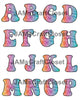ALPHABET SET Digital Graphic Design Typography Clipart SVG-PNG Sublimation RAINBOW PATTERNED Design Download Crafters Delight - JAMsCraftCloset