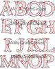 ALPHABET SET Digital Graphic Design Typography Clipart SVG-PNG Sublimation RED HEARTS Design Download Crafters Delight - JAMsCraftCloset