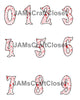 NUMBER SETS Digital Graphic Design Typography Clipart SVG-PNG Sublimation RED HEARTS Design Download Crafters Delight - JAMsCraftCloset