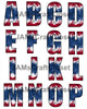 ALPHABET SET Digital Graphic Design Typography Clipart SVG-PNG Sublimation RED WHITE BLUE STRIPES 2 Patriotic Design Download Crafters Delight - JAMsCraftCloset