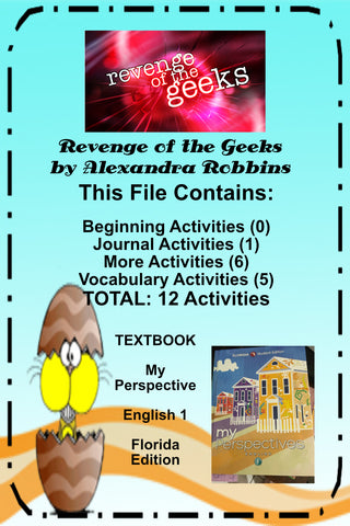 MY PERSPECTIVE English 1 UNIT 2 REVENGE OF THE GEEKS By Alexandra Robbins Teacher Supplemental Resources - JAMsCraftCloset