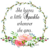 SHE LEAVES A LITTLE SPARKLE - DIGITAL GRAPHICS  This file contains 6 graphics...  My digital SVG, PNG and JPEG Graphic downloads for the creative crafter are graphic files for those that use the Sublimation or Waterslide techniques - JAMsCraftCloset