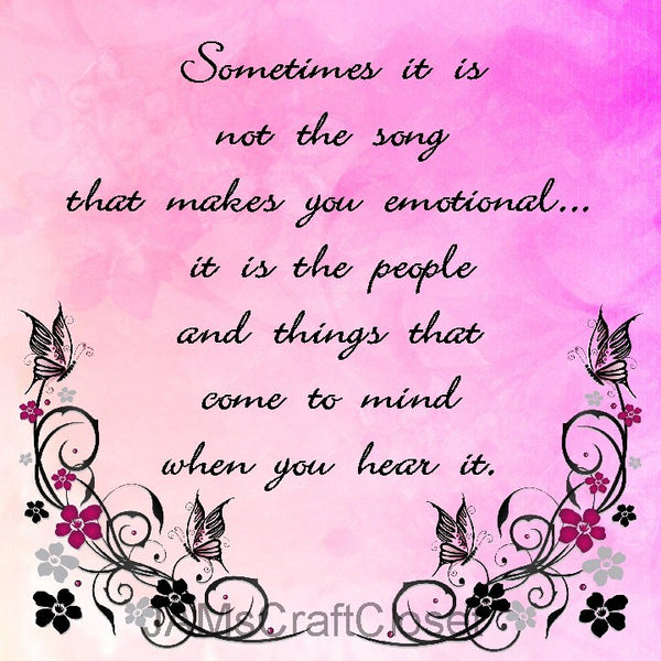 SOMETIMES IT IS NOT THE SONG - DIGITAL GRAPHICS  This file contains 4 graphics...  My digital PNG and JPEG Graphic downloads for the creative crafter are graphic files for those that use the Sublimation or Waterslide techniques - JAMsCraftCloset