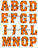ALPHABET SET Digital Graphic Design Typography Clipart SVG-PNG Sublimation SPIDERS ORANGE BACKGROUND Design Holiday Halloween Download Crafters Delight - JAMsCraftCloset