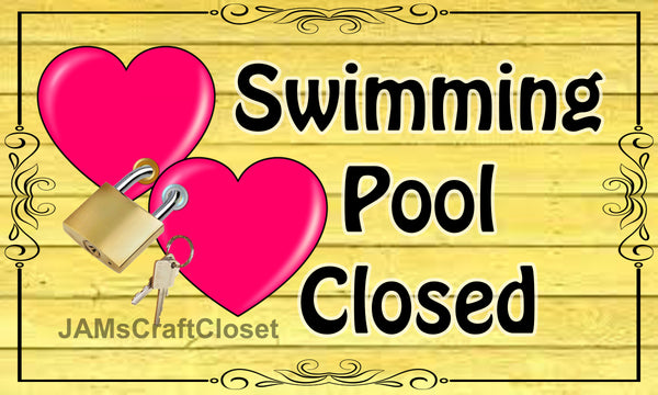 SWIMMING POOL CLOSED - DIGITAL GRAPHICS  My digital SVG, PNG and JPEG Graphic downloads for the creative crafter are graphic files for those that use the Sublimation or Waterslide techniques - JAMsCraftCloset