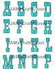 ALPHABET SET Digital Graphic Design Typography Clipart SVG-PNG Sublimation TEAL BARNWOOD Design Download Crafters Delight - JAMsCraftCloset