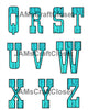 ALPHABET SET Digital Graphic Design Typography Clipart SVG-PNG Sublimation TEAL BARNWOOD Design Download Crafters Delight - JAMsCraftCloset