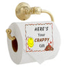 TOILET PAPER Digital Graphic Design SVG-PNG-JPEG Download HERES YOUR CRAPPY GIFT Positive Saying Crafters Delight - JAMsCraftCloset