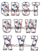 ALPHABET SET Digital Graphic Design Typography Clipart SVG-PNG Sublimation USA FLAGS Patriotic Design Download Crafters Delight - JAMsCraftCloset
