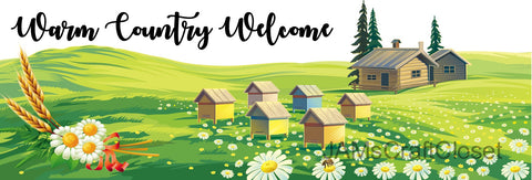 WARM COUNTRY WELCOME - DIGITAL GRAPHICS  This file contains 6 graphics...  My digital SVG, PNG and JPEG Graphic downloads for the creative crafter are graphic files for those that use the Sublimation or Waterslide techniques - JAMsCraftCloset