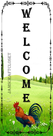WELCOME ROOSTER - DIGITAL GRAPHICS  My digital SVG, PNG and JPEG Graphic downloads for the creative crafter are graphic files for those that use the Sublimation or Waterslide techniques - JAMsCraftCloset