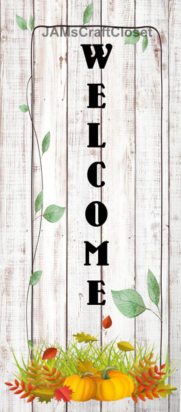 WELCOME WITH PUMPKINS Digital Graphic Design SVG-PNG-JPEG Download Positive Saying  Crafters Delight - JAMsCraftCloset