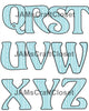 ALPHABET SET Digital Graphic Design Typography Clipart SVG-PNG Sublimation WHITE LACE PALE BLUE BACKGROUND Design Download Crafters Delight - JAMsCraftCloset