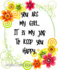 YOU ARE MY GIRL - DIGITAL GRAPHICS  This file contains 4 graphics...  My digital PNG and JPEG Graphic downloads for the creative crafter are graphic files for those that use the Sublimation or Waterslide techniques - JAMsCraftCloset