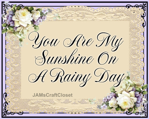 Digital Graphic Design SVG-PNG-JPEG Download Positive Saying Valentine Sayings Quotes YOU ARE MY SUNSHINE ON A RAINY DAY Crafters Delight - DIGITAL GRAPHICS - JAMsCraftCloset