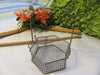Basket Six Sided Wire Vintage Collectible - JAMsCraftCloset