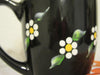 Mug Cup Coffee Hand Painted Black White Dot Daisies - JAMsCraftCloset