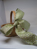 Basket Flower Girl Woven Huge Gold and Silver Bow - JAMsCraftCloset