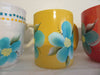 Mugs Coffee Tea Mugs Hand Painted Mugs Aqua Floral Mugs - JAMsCraftCloset
